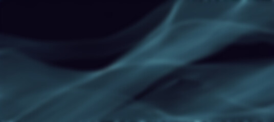 Abstract background formed by swirling blue smoke on black background