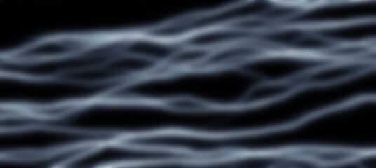 Flowing white lines on abstract black background