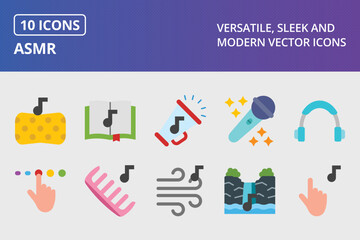 ASMR Flat Icon Set