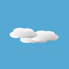 Cloudy weather vector with sky blue background