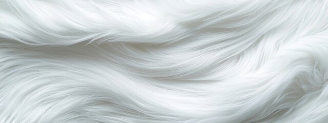 Obraz premium A white fur texture with an abundant layer of dense white hairs