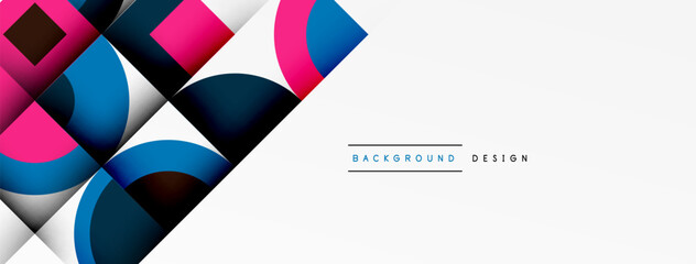 Modern geometrical abstract background - circles. Business or technology presentation design