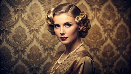 Fototapeta premium Timeless elegance whispers through whispers, 1920s flappers dancing under twinkling chandeliers, vintage dresses rustling with every step, sepia-toned memories unfolding like delicate petals.