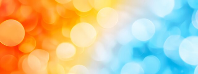 Fototapeta premium A blurred image featuring a multi-colored backdrop and a separately blurred representation of the rainbow's hues