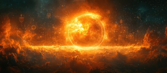 Fototapeta premium Fiery Cosmic Portal