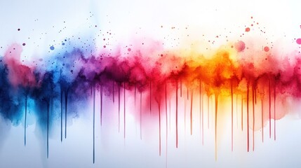 Fototapeta premium Abstract Watercolor Painting of Dripping Colors