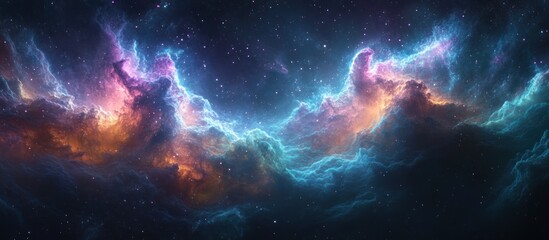 Fototapeta premium Cosmic Nebula: A Celestial Tapestry