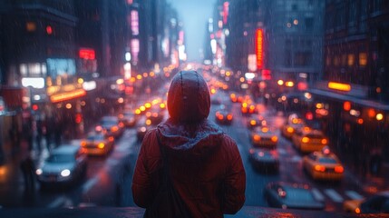 Obraz premium Rainy Night in the City