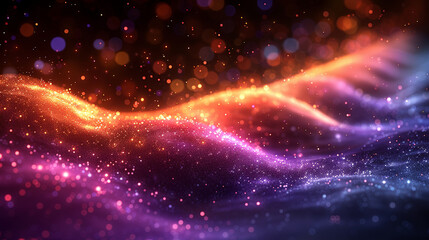 Obraz premium An abstract background with radiant neon light trail