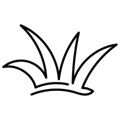 Grass. This vector icon represents a grass and can be used in various design projects related to nature, plants, or themes involving the grass.
