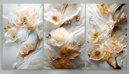 Beautiful pink roses adorn a golden Christmas tree, creating a festive and romantic atmosphere for a wedding celebration