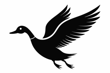 A duck vector illustration silhouette 