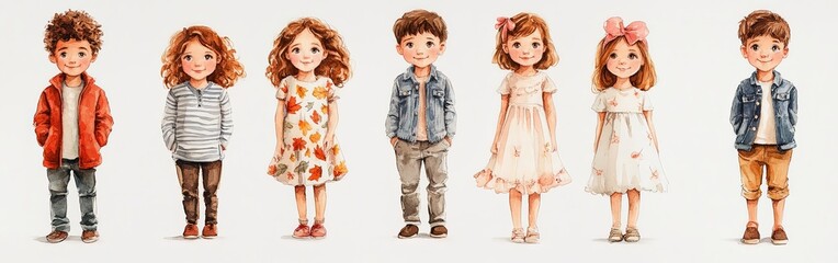 Joyful Gathering of Diverse Children in Spring