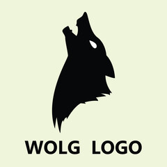 wolf face, fox face, logo, icon, vector, black