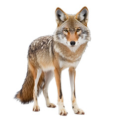 Obraz premium [Transparent Background PNG]Coyote Standing on White Background