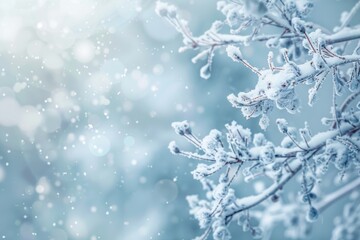 Abstract blue winter background with cold tones, icy textures, and frosty patterns.