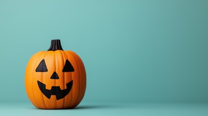 Halloween Pumpkin Graveyard - Spooky Cartoon Decor with Playful Design and Copy Space in Ultra HD