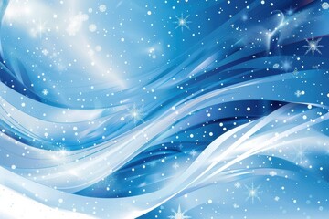 Abstract blue winter background with cold tones, icy textures, and frosty patterns.