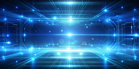 Obraz premium Blue digital abstract light background with futuristic technology design, blue, abstract, light, background, digital