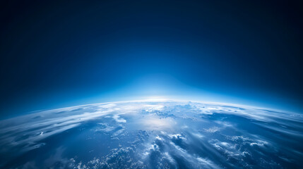 Breathtaking View of Earth's Stratosphere: A Glimpse of the Curvature and the Serenity of the Atmosphere
