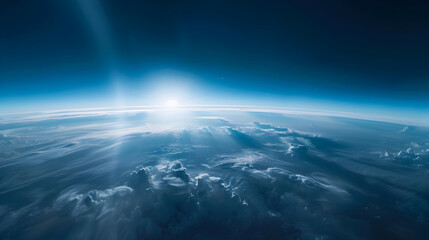 Breathtaking View of Earth's Stratosphere: A Glimpse of the Curvature and the Serenity of the Atmosphere