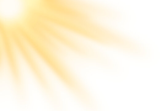 Realistic glowing sunlight explode effect and sun rays special lens flare shine isolated transparent background. PNG sun rays light overlay oranger flare glow. Summer spring decoration design elements