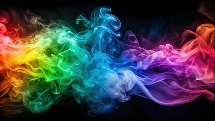 Fototapeta premium Abstract colorful smoke swirls , vibrant, abstract, smoke, swirls, colorful, vibrant, design, artistic, creative, art