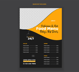 Modern Delicious Food Menu Design Restaurant Food Menu Food Flyer Design
