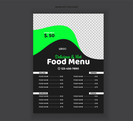 Modern Delicious Food Menu Design Restaurant Food Menu Food Flyer Design
