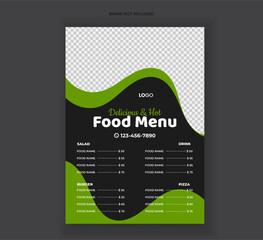 Modern Delicious Food Menu Design Restaurant Food Menu Food Flyer Design
