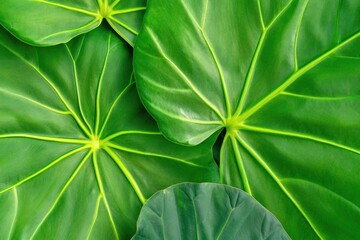 Fototapeta premium Close-up of Lush Green Leaf Veins