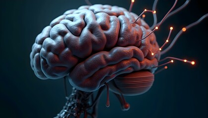 Realistic 3D Rendering of Fusion Brain Computer - Artificial Intelligence - Biological Computing