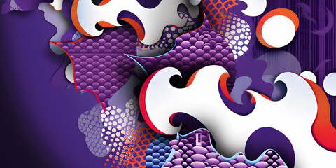 Obraz premium 3d Purple Dragon Lather Texure Papercut Art: Snowy Mountain Landscape with Sun. And Minimalist Winter Scenes of Nature Scene Papercraft Snowy Mountain River, Lake Forest Skyview Landscape Background