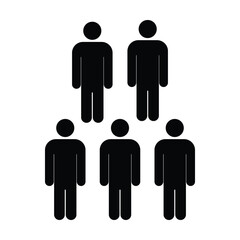 People participants icon vector on white background