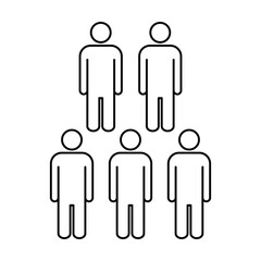 People participants icon vector on white background