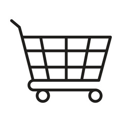 shopping icon vector on white background