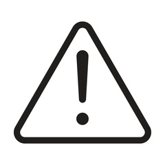 warning sign icon vector on white background