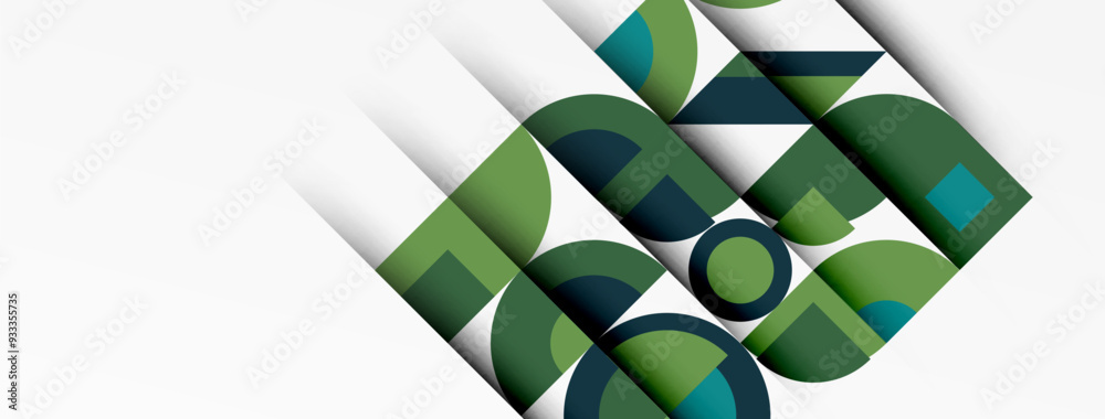 Aufkleber modern geometrical abstract background - circles. business or technology presentation design