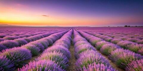 Obraz premium Endless lavender fields stretching into the horizon , lavender, flowers, agriculture, nature, purple, farm, landscape
