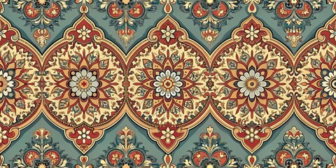 Seamless pattern featuring intricate ornament design, ornament, seamless, pattern, textile, background, decoration