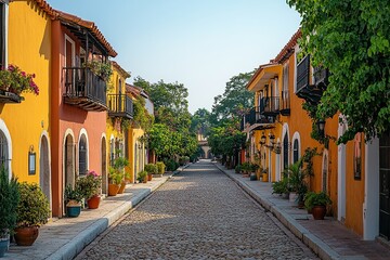 Fototapeta premium Enjoy the charm and historical significance of central gathering places in towns