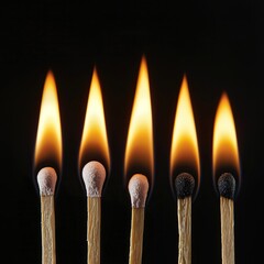 Flame in Formation, A Row of Burning Matches