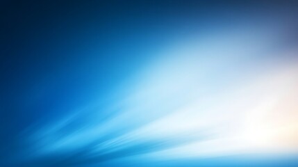 Abstract Blue and White Gradient Background with Light Rays