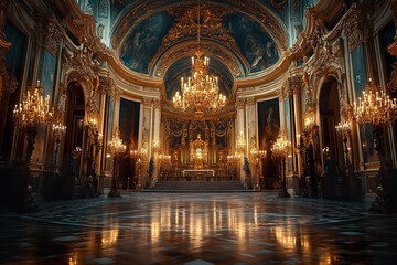 Fototapeta premium Revel in the opulence and dramatic flair of elaborate ornate structures