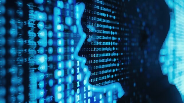 Digital  Human  Form  in  Binary  Code