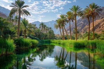 palm trees in the water