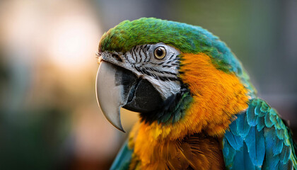a Colorful Parrot, Showcasing Its Vibrant Feathers and Exotic Appeal