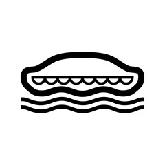 ISO emergency and first aid safety signs_lifeboat symbol only