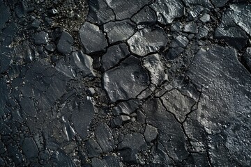 Fototapeta premium A close-up shot of a cracky surface in monochrome tones