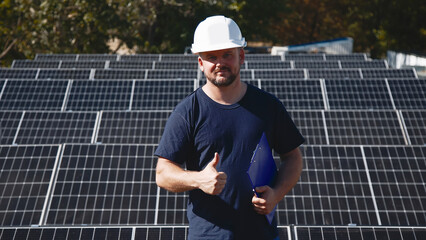 A chief engineer oversees the installation of solar panels on a rooftop. The scene highlights expert supervision and modern renewable energy solutions in action.